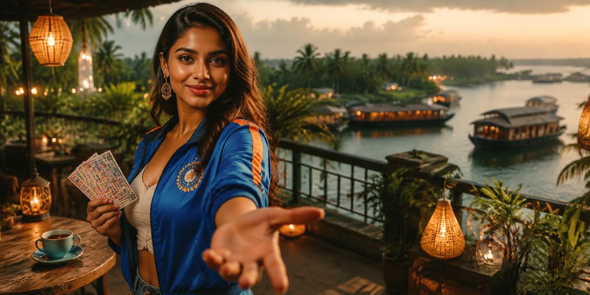 Kerala backwaters with cricket betting ambiance