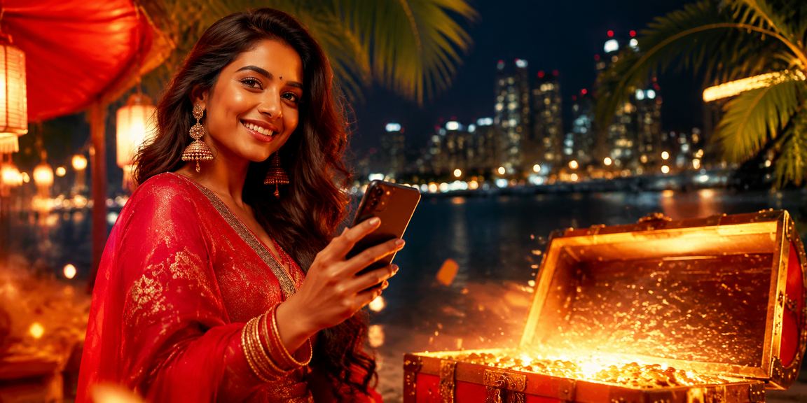 Pune city mobile casino with red and gold design